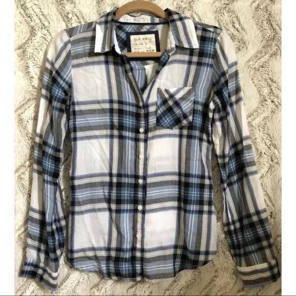 girl krazy Tops - Women’s Plaid Button Down Shirt